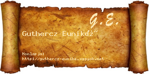 Guthercz Euniké névjegykártya